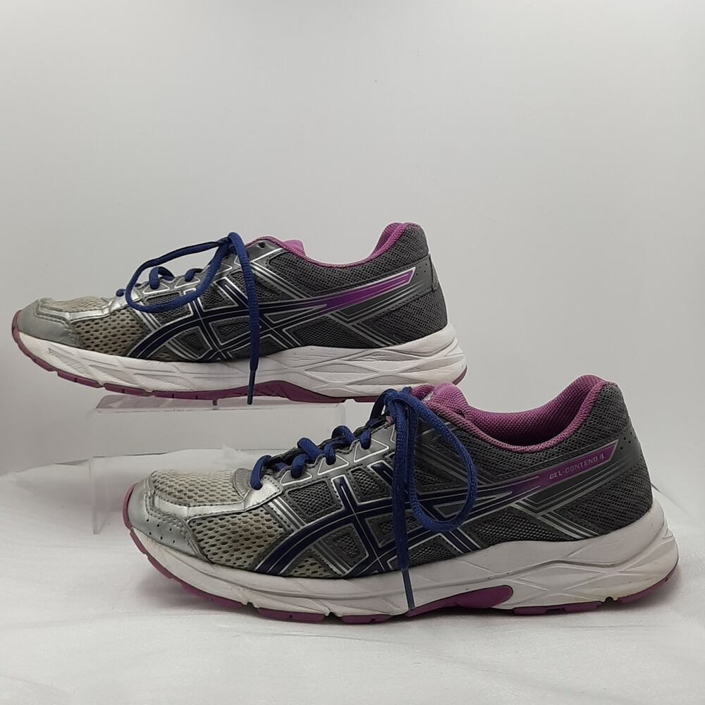Asics Gel-Contend 4 Women's Running Shoes Gray Blue & Purple Size 8.5‎